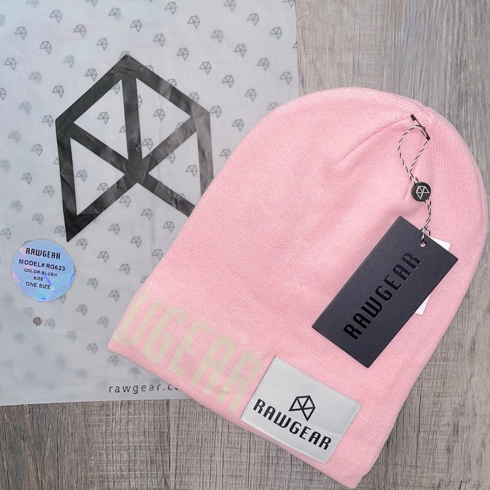 RAWGEAR Pink Beanie Hat NEW NWT Unisex